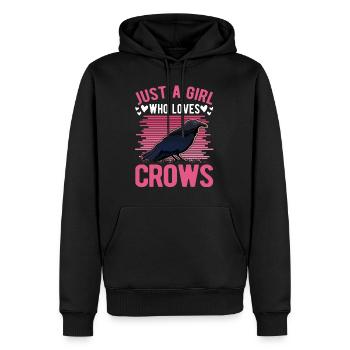 Corbeau Corbeau Corbeau - Sweat à capuche Premium bio Homme - noir - Devant - Nico (187cm)