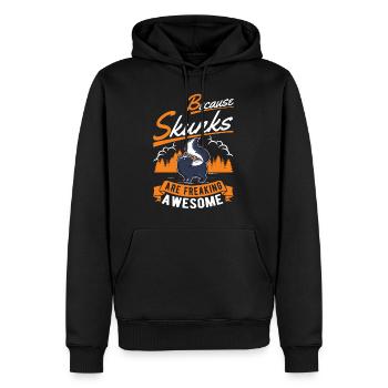 Parce que les mouffettes sont des mouffettes géniales - Sweat à capuche Premium bio Homme - noir - Devant - Nico (187cm)