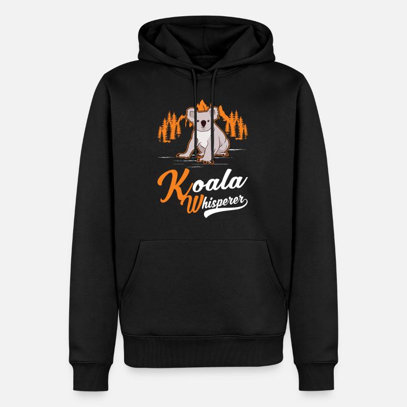 Koala Whisperer Koala Bear - Sweat à capuche Premium bio Homme - noir