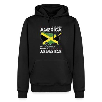 Geborener Jamaikaner Jamaika Amerikaner USA - Männer Premium Bio Hoodie - Schwarz - Vorne - Nico (187cm)
