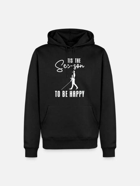Braille Blind Blindness Awareness Visually - Men’s Premium Organic Hoodie - black