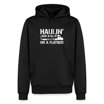 Pritschenwagenfahrer Lkw-Fahrer - Männer Premium Bio Hoodie - Schwarz - Vorne - Nico (187cm)