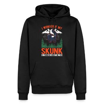 Amateur de mouffette - Sweat à capuche Premium bio Homme - noir - Devant - Nico (187cm)