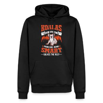 Koala Gift Koala Bear - Men’s Premium Organic Hoodie - black - Front - Nico (187cm)