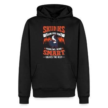 Stinktier Liebhaber - Männer Premium Bio Hoodie - Schwarz - Vorne - Nico (187cm)