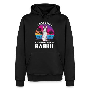 Lapin Lapin Lapin Lapin - Sweat à capuche Premium bio Homme - noir - Devant - Nico (187cm)
