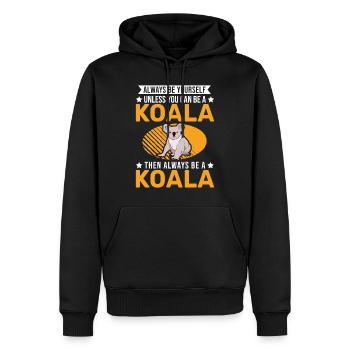 Always be yourself Koala - Männer Premium Bio Hoodie - Schwarz - Vorne - Nico (187cm)