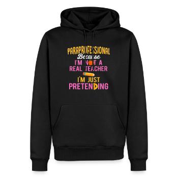 Hilfskraft Lehrerin Hilfserzieherin - Männer Premium Bio Hoodie - Schwarz - Vorne - Nico (187cm)