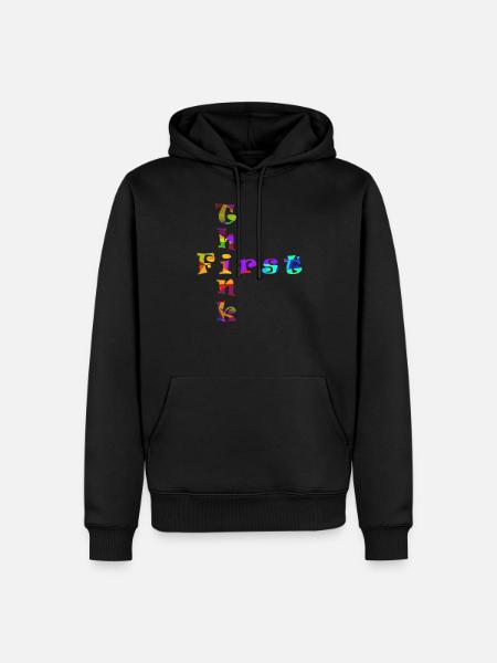 Think First - Men’s Premium Organic Hoodie - black