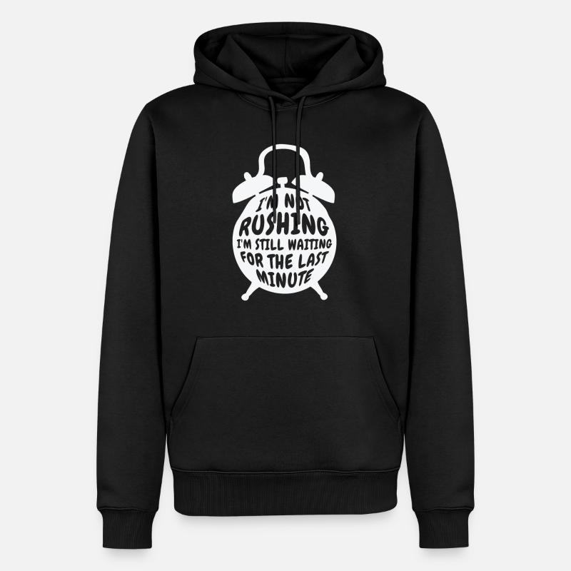Procrastiner Réveil Procrastinator Travail - Sweat à capuche Premium bio Homme - noir