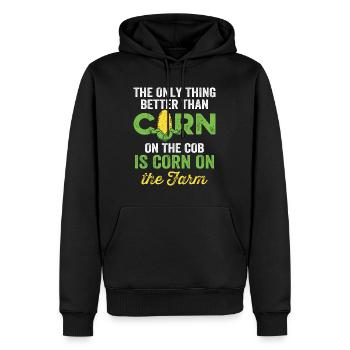 Maïs Agriculture Cultures Agriculture - Sweat à capuche Premium bio Homme - noir - Devant - Nico (187cm)