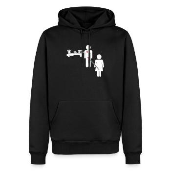 Drechsel Drechsler Drechselbank Drechselbetrieb - Männer Premium Bio Hoodie - Schwarz - Vorne - Nico (187cm)