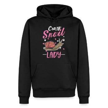 Verrückte Schnecken Frau - Männer Premium Bio Hoodie - Schwarz - Vorne - Nico (187cm)
