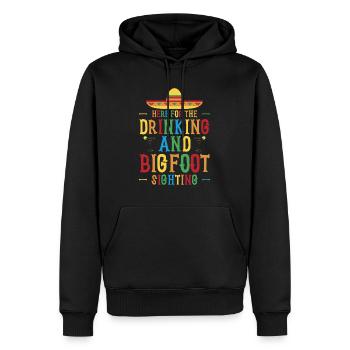 Cinco de Mayo Kryptozoologie Bigfoot Fiesta - Männer Premium Bio Hoodie - Schwarz - Vorne - Nico (187cm)