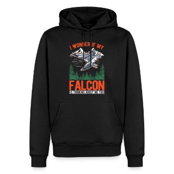 Falcon Gift Falcon Breeding Falcon Breeder Falconer - Men’s Premium Organic Hoodie - black - Front - Nico (187cm)