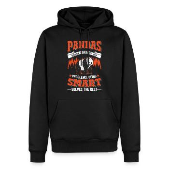 Panda Lover Panda Bear Gift - Men’s Premium Organic Hoodie - black - Front - Nico (187cm)