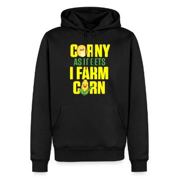 Maïs Agriculture Cultures Agriculture - Sweat à capuche Premium bio Homme - noir - Devant - Nico (187cm)