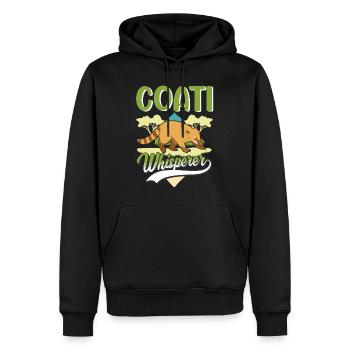 Coati Whisperer Proboscis Coati - Men’s Premium Organic Hoodie - black - Front - Nico (187cm)