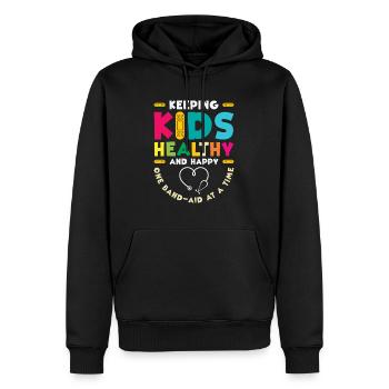 Schulkrankenschwester Medizinische Krankenpflege - Männer Premium Bio Hoodie - Schwarz - Vorne - Nico (187cm)