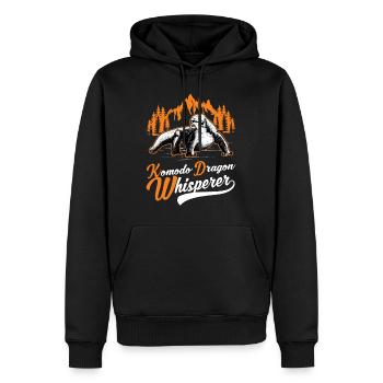 Komodowaran Flüsterer Komodo Dragon Whisperer - Männer Premium Bio Hoodie - Schwarz - Vorne - Nico (187cm)
