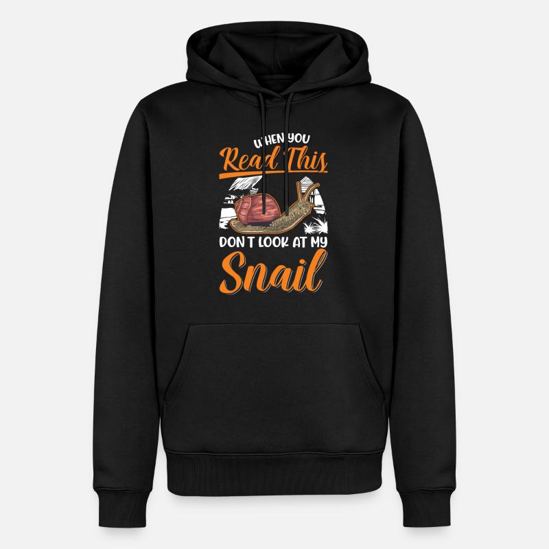 Escargot Cadeau Vignoble Escargot - Sweat à capuche Premium bio Homme - noir