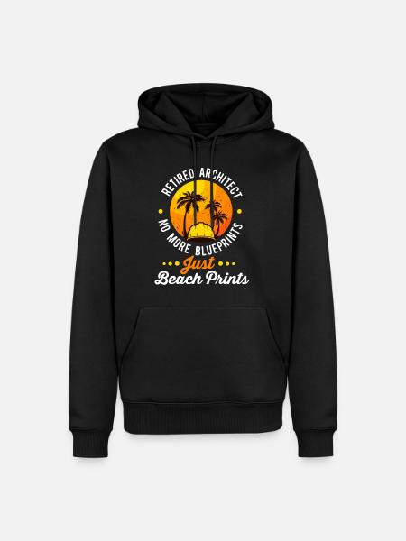 Retired Architect Architecture Retirement - Men’s Premium Organic Hoodie - black