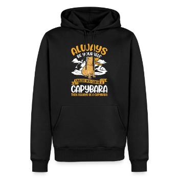 Sois toujours toi-même Capybara Wasserschwein Capibara - Sweat à capuche Premium bio Homme - noir - Devant - Nico (187cm)