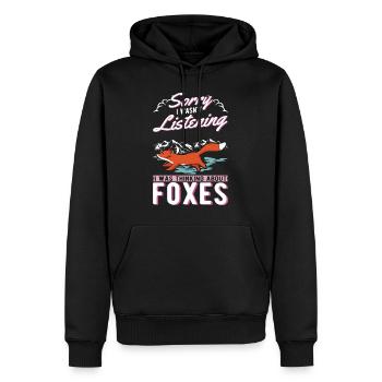 Fuchs Geschenk Rotfuchs - Männer Premium Bio Hoodie - Schwarz - Vorne - Nico (187cm)