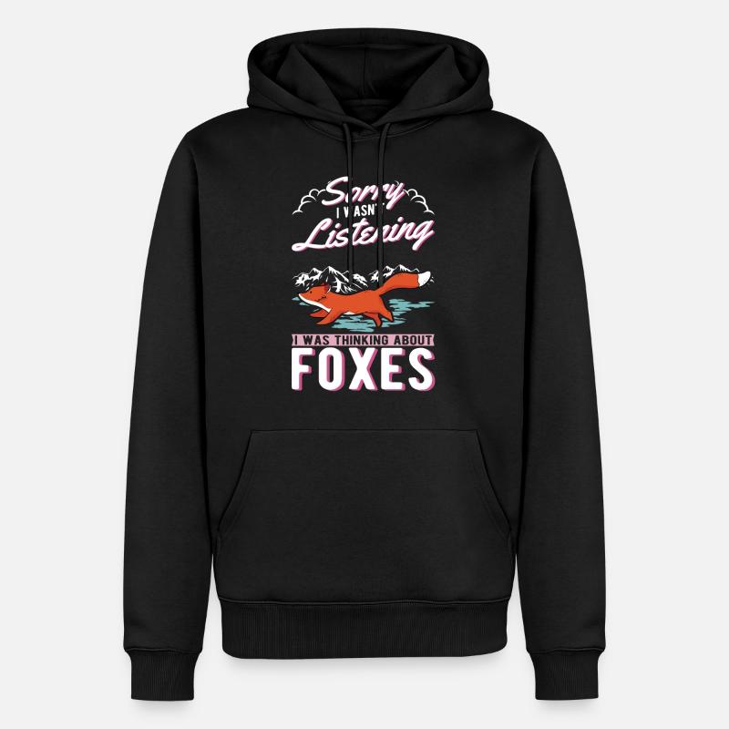 Fuchs Geschenk Rotfuchs - Männer Premium Bio Hoodie - Schwarz