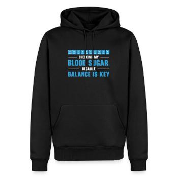 Diabetische Bauchspeicheldrüse - Männer Premium Bio Hoodie - Schwarz - Vorne - Nico (187cm)
