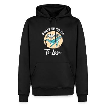 Journée mondiale de la conservation des baleines bleues Animaux marins - Sweat à capuche Premium bio Homme - noir - Devant - Nico (187cm)