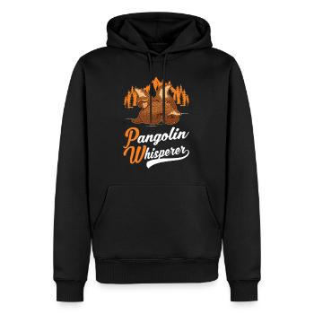 Pangolin Flüsterer Schuppentier - Männer Premium Bio Hoodie - Schwarz - Vorne - Nico (187cm)