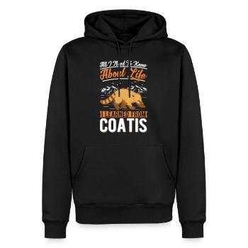 Coati Cadeau Proboscis Coati - Sweat à capuche Premium bio Homme - noir - Devant - Nico (187cm)