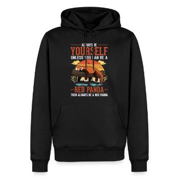 Roter Panda Geschenk Red Panda - Männer Premium Bio Hoodie - Schwarz - Vorne - Nico (187cm)