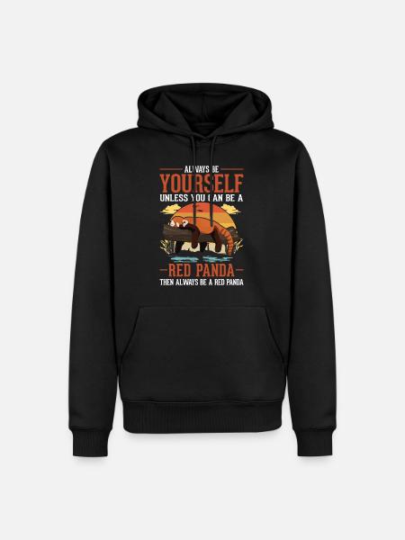 Red Panda Gift Red Panda - Men’s Premium Organic Hoodie - black