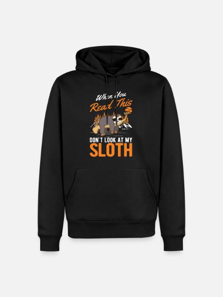 Sloth Gift Sloth - Men’s Premium Organic Hoodie - black