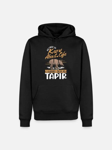 Tapir Flachlandtapir Tapirdae Tapir - Männer Premium Bio Hoodie - Schwarz