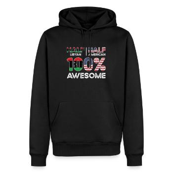 Born Libyan Libya American USA Citizenship - Men’s Premium Organic Hoodie - black - Front - Nico (187cm)
