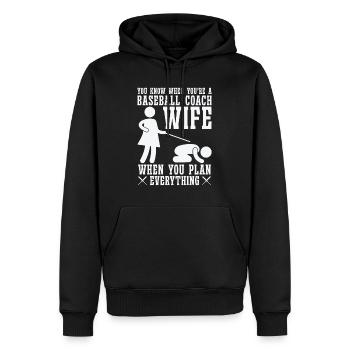 Baseball-Trainerin Ehefrau Berufstätige Mutter - Männer Premium Bio Hoodie - Schwarz - Vorne - Nico (187cm)