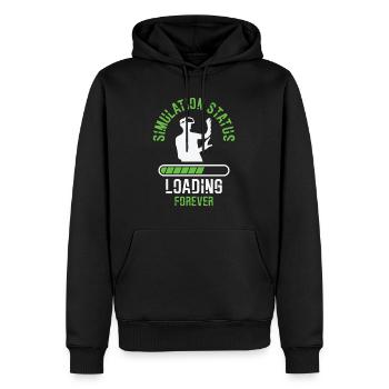 Simulation Sci Fi Futuristisch Verschwörung - Männer Premium Bio Hoodie - Schwarz - Vorne - Nico (187cm)