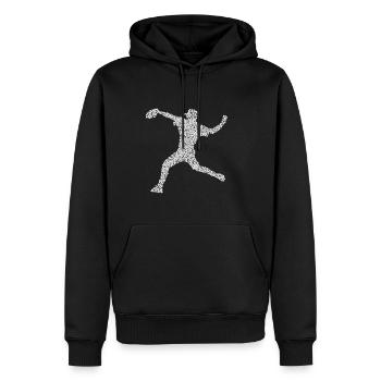 Baseball Pitcher Softball Catcher Baseball - Men’s Premium Organic Hoodie - black - Front - Nico (187cm)