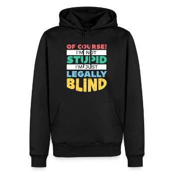 Braille-Schrift Blinde Blindheit Bewusstsein - Männer Premium Bio Hoodie - Schwarz - Vorne - Nico (187cm)