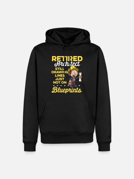 Retired Architect Architecture Retirement - Men’s Premium Organic Hoodie - black