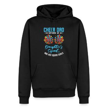 Cheerleader Stolzes Cheer Dad Cheerleading - Männer Premium Bio Hoodie - Schwarz - Vorne - Nico (187cm)