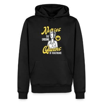 Internationaler Frauentag Pflegekönigin - Männer Premium Bio Hoodie - Schwarz - Vorne - Nico (187cm)