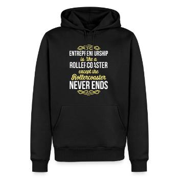Unternehmer Unternehmen Unternehmertum - Männer Premium Bio Hoodie - Schwarz - Vorne - Nico (187cm)