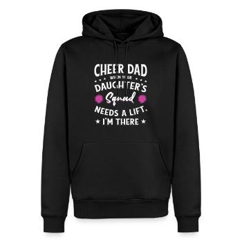 Cheerleader Proud Cheer Dad Cheerleading - Sweat à capuche Premium bio Homme - noir - Devant - Nico (187cm)