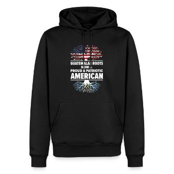 Né: Guatemala, Guatemala, Américain, États-Unis - Sweat à capuche Premium bio Homme - noir - Devant - Nico (187cm)