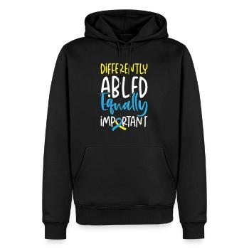 Welt-Down-Syndrom-Tag Bewusstsein Autismus Band - Männer Premium Bio Hoodie - Schwarz - Vorne - Nico (187cm)