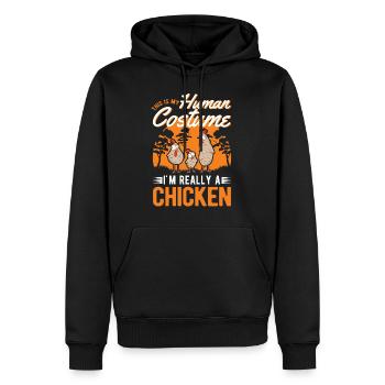 Chickens Costume Chicken Halloween Farmer - Men’s Premium Organic Hoodie - black - Front - Nico (187cm)